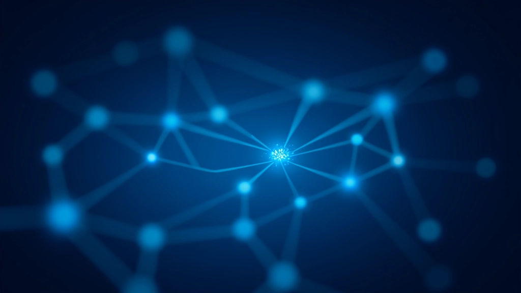 Abstract network visualization showing interconnected nodes, digital connectivity, and ICT infrastructure representing technology sector growth