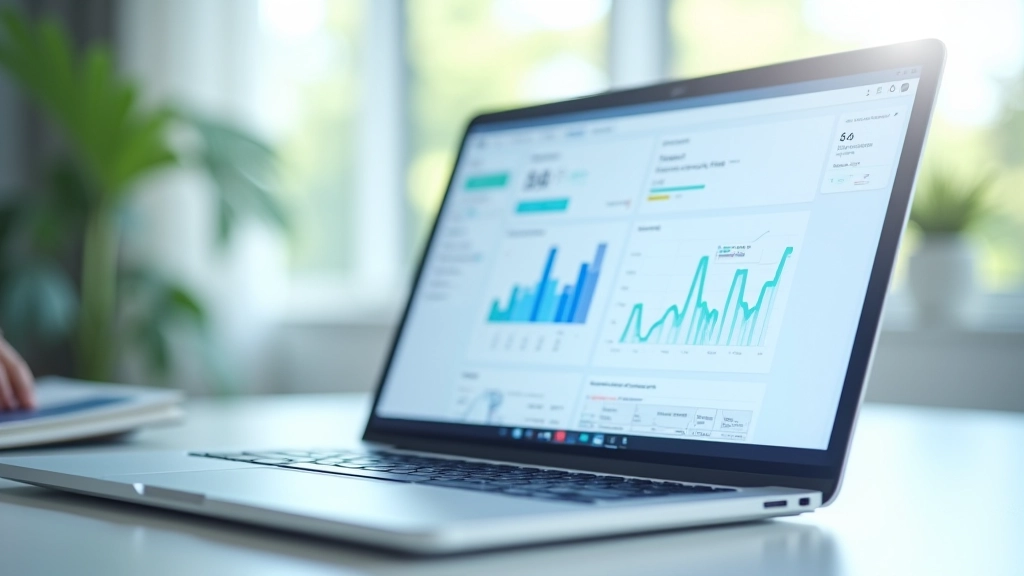 Modern fintech application interface showing payment dashboard, transaction history, and financial analytics on screen
